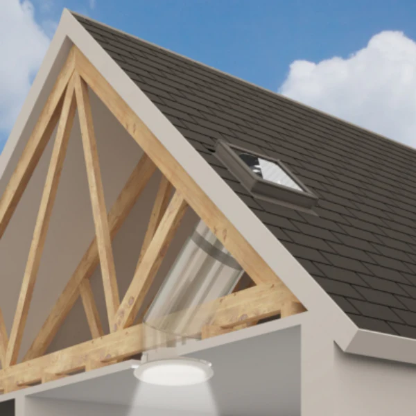14 in. Curb Mount Rigid Sun Tunnel Skylight with Wildfire Glass - Image 2