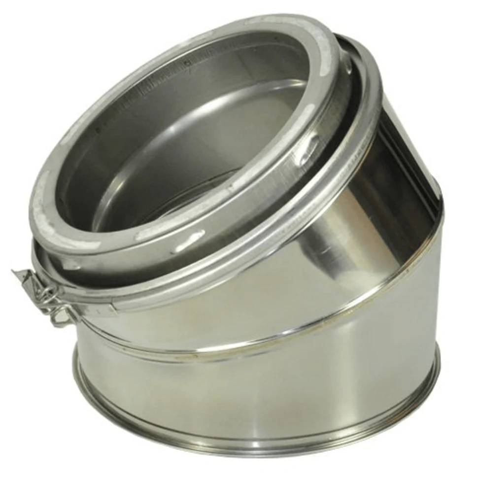 6-Inch Chimney Pipe Elbow Kit - 30 Degree Offset