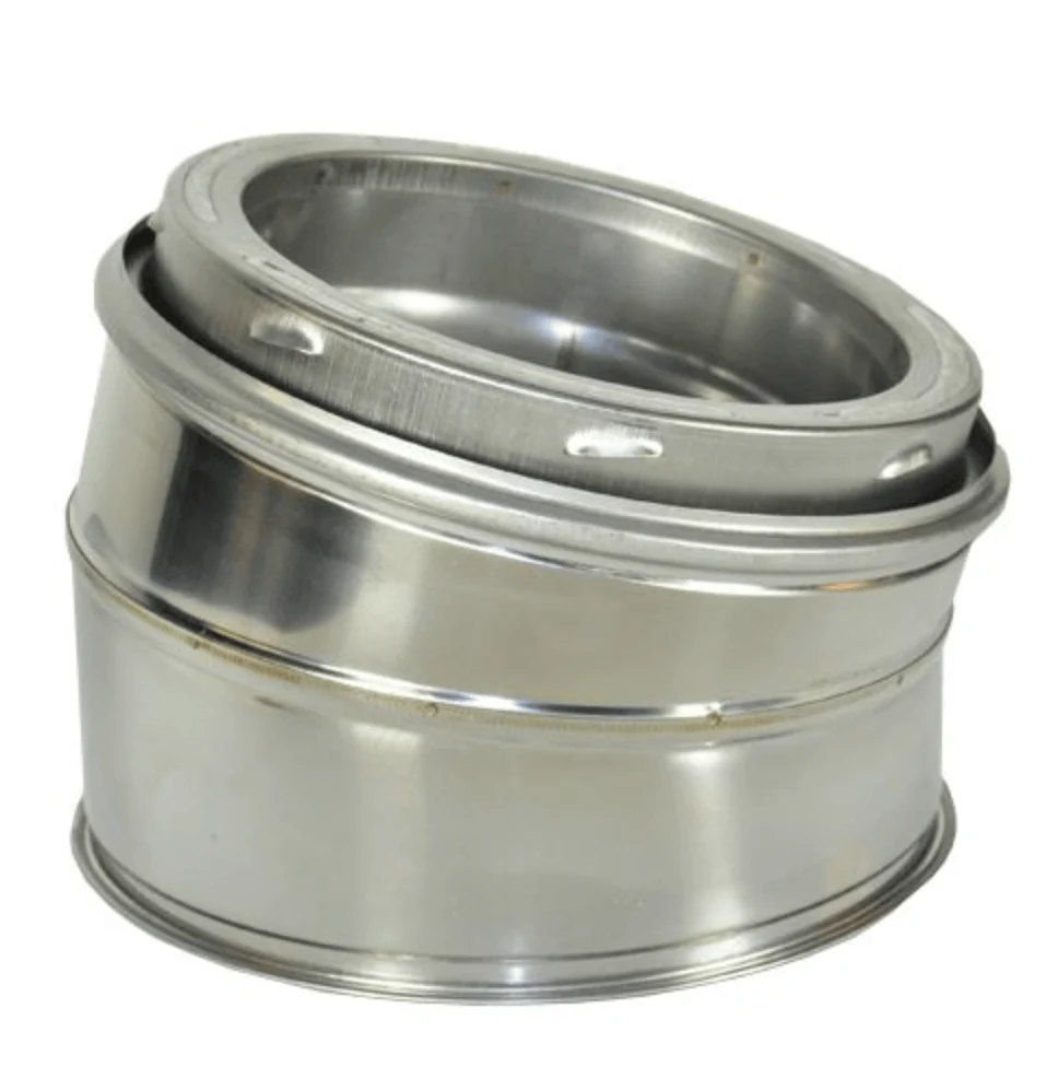 8-Inch Chimney Pipe Elbow Kit - 15 Degree Offset