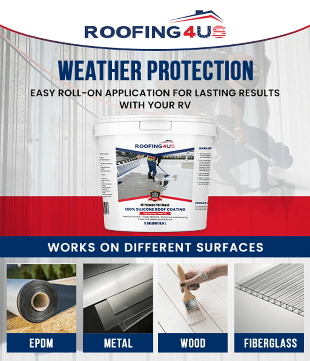 All Purpose Flex Repair 100% Silicone Roof Sealant - 4 Gallon (Pallet of 36) - Image 6