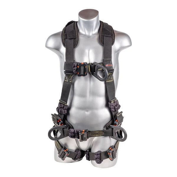 Kapture 5 Point Element Full Body Harness - Arc Flash Rated - 4 D-Rings - Mating Buckle Chest & Legs - Shoulder Pads & Waist Belt - All Sizes