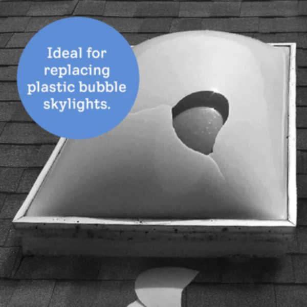 VELUX Electric Venting Curb Mount Skylight - White Solar Powered Shade - Image 4