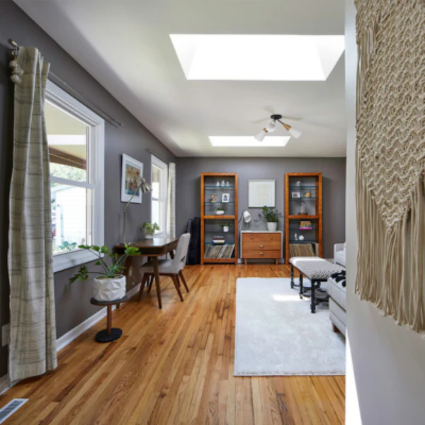 VELUX Fixed Deck Mount Skylight - White Solar Powered Shade - Image 10
