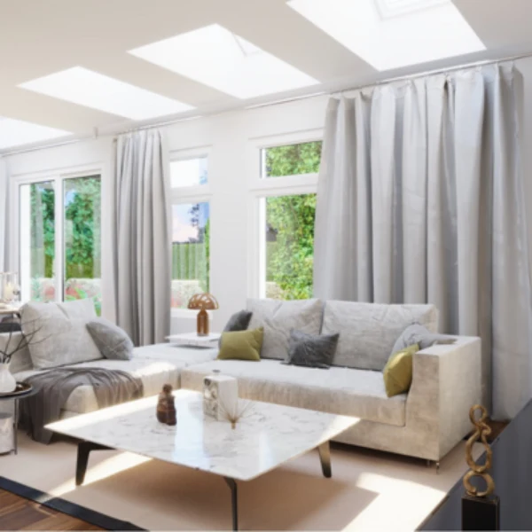 VELUX Fixed Deck Mount Skylight - White Solar Powered Shade - Image 7