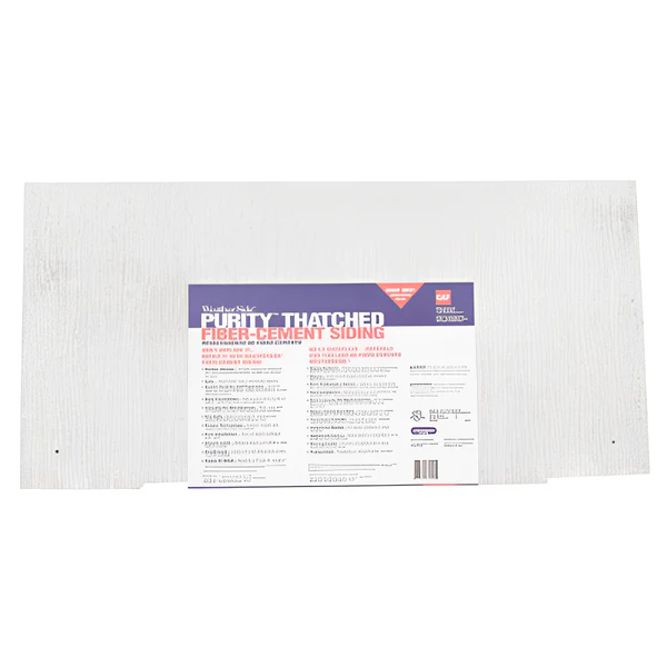 WeatherSide Fiber-Cement Siding - Purity Thatched Shingle w/ Textured Surface - 12 in x 24 in (19 Shingles - Approx 33 Sq Ft) - Image 4