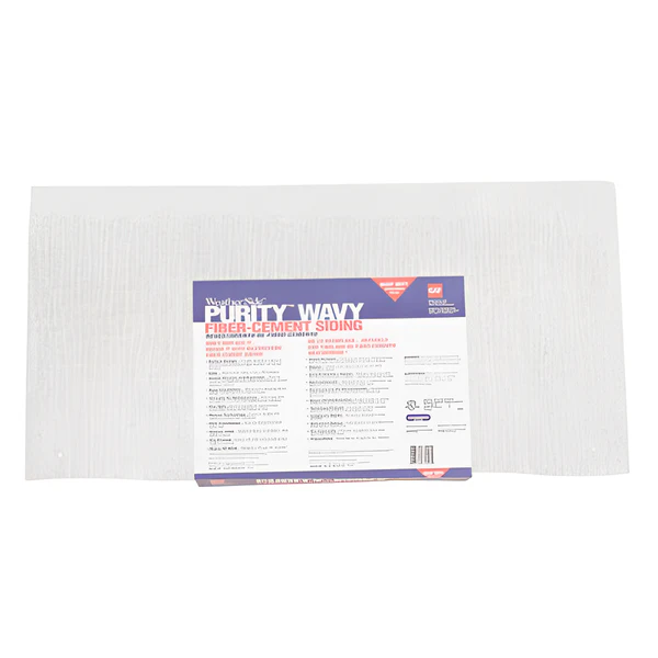 WeatherSide Fiber-Cement Siding - Purity Wavy Shingle w/ Textured Surface - 12 in x 24 in (18 Shingles - Approx 33 Sq Ft) - Image 4
